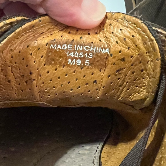 TOMS Brogue Canvas Oxford Shoes Lace up Wingtip Brown Casual Dress 9.5 - Picture 6 of 6